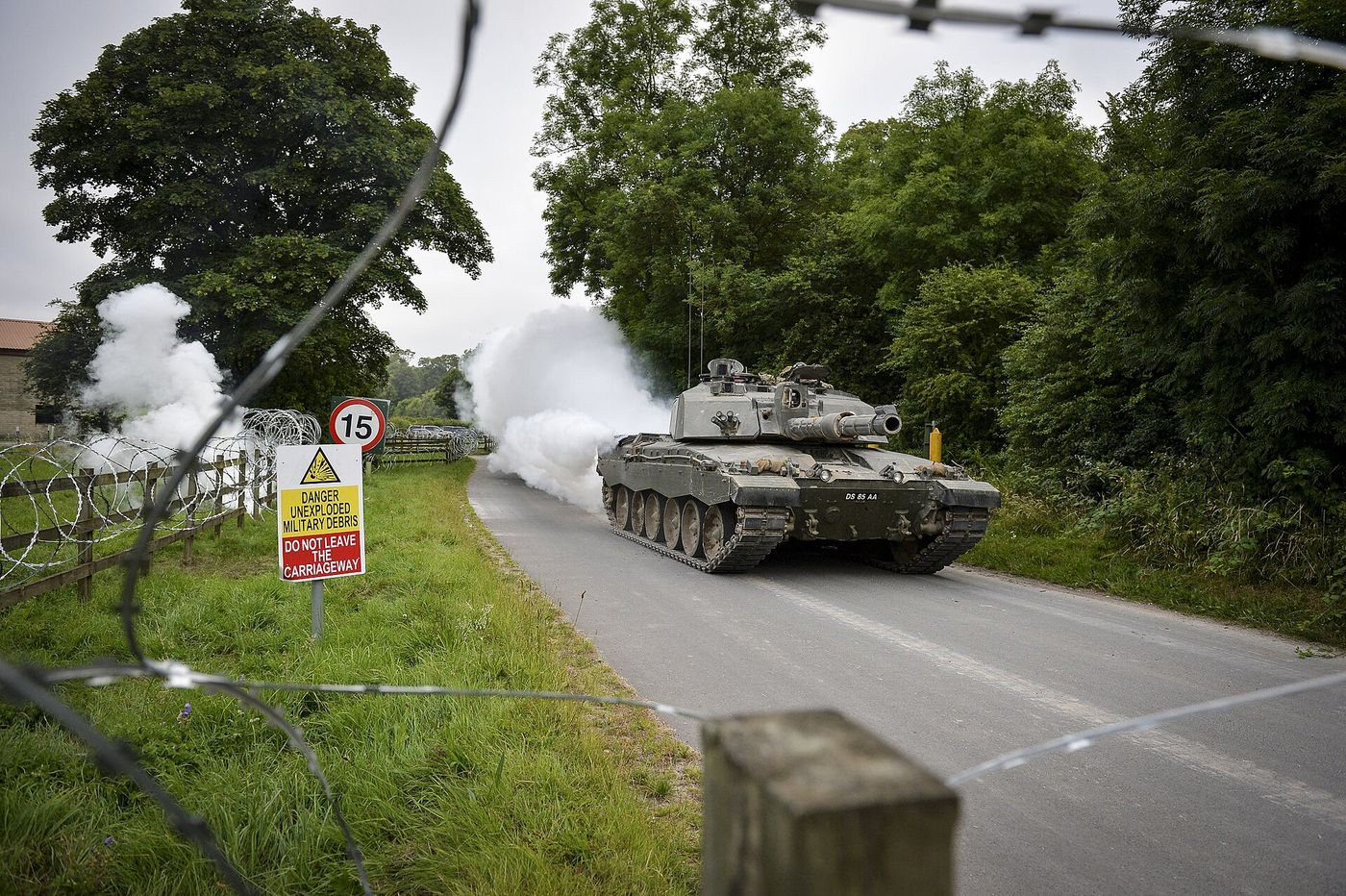 Soldiers on exercise on Salisbury Plain.