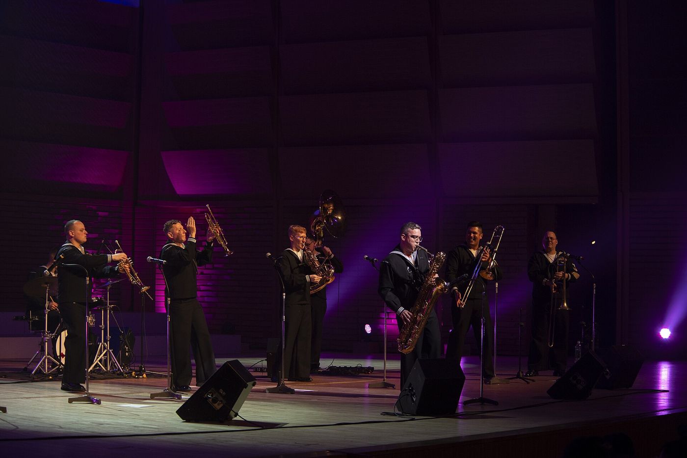 Brass bands from across Britain competed on Saturday for the national title.