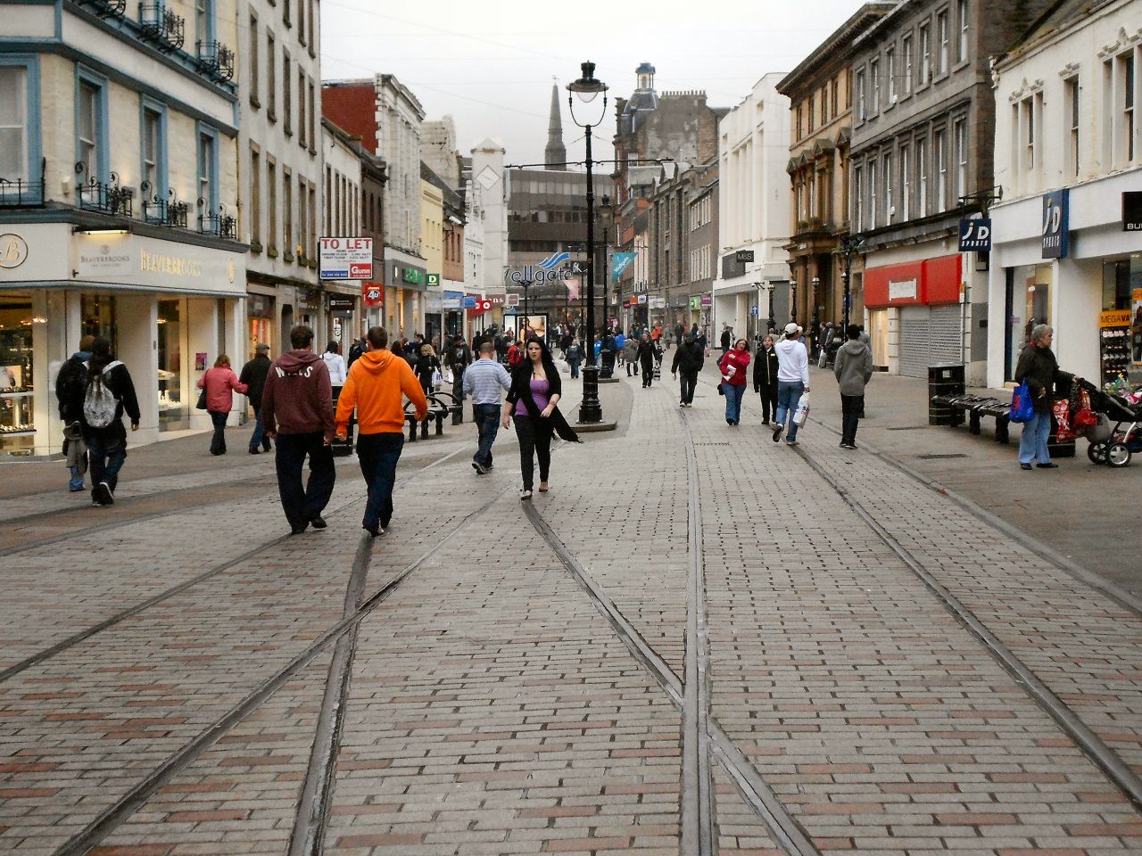 The Murraygate in Dundee city centre, where more than a quarter of ground-floor units are empty.