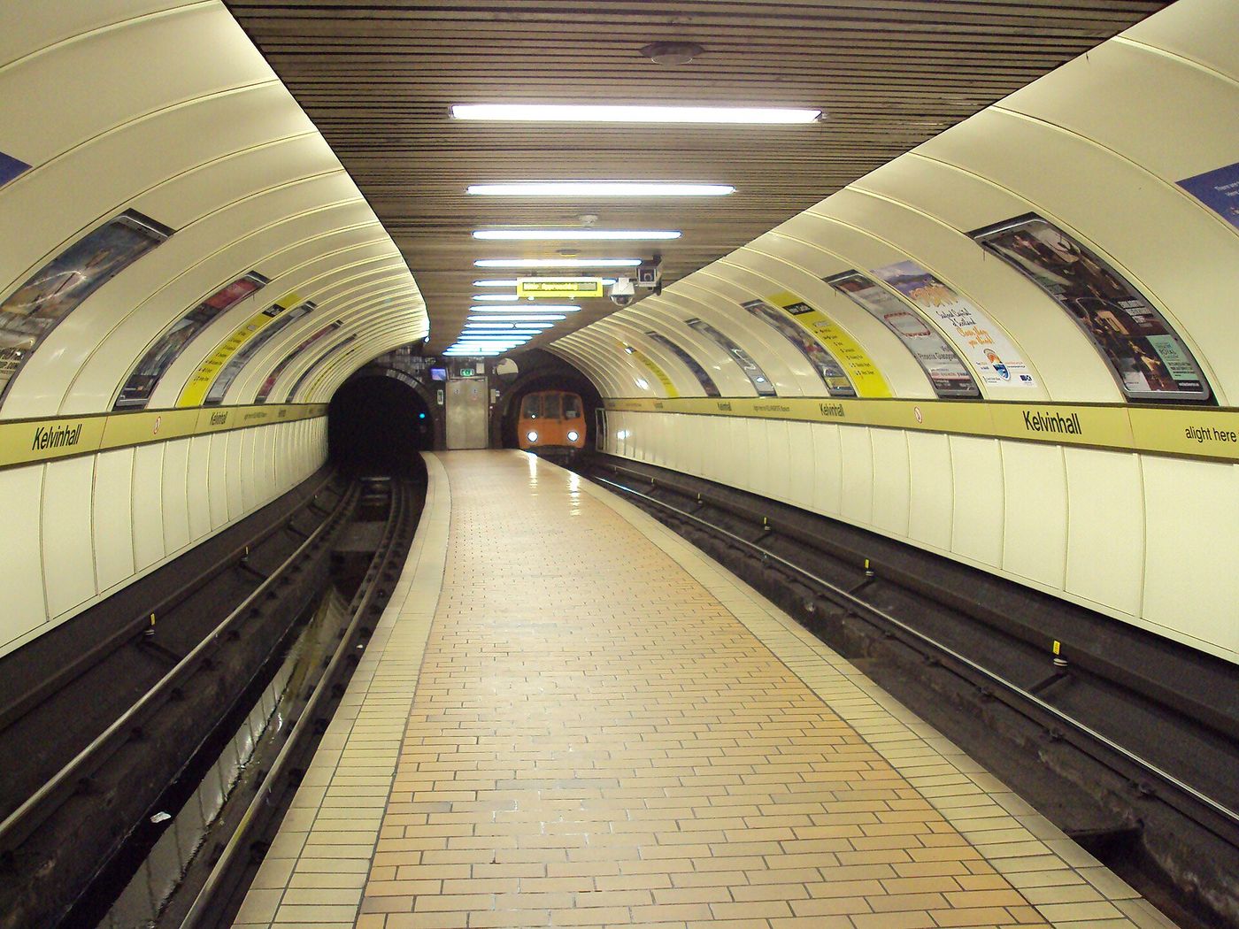 A train on the Glasgow Subway, which has closed at 11.30pm on Saturdays since the system reopened in 1980.