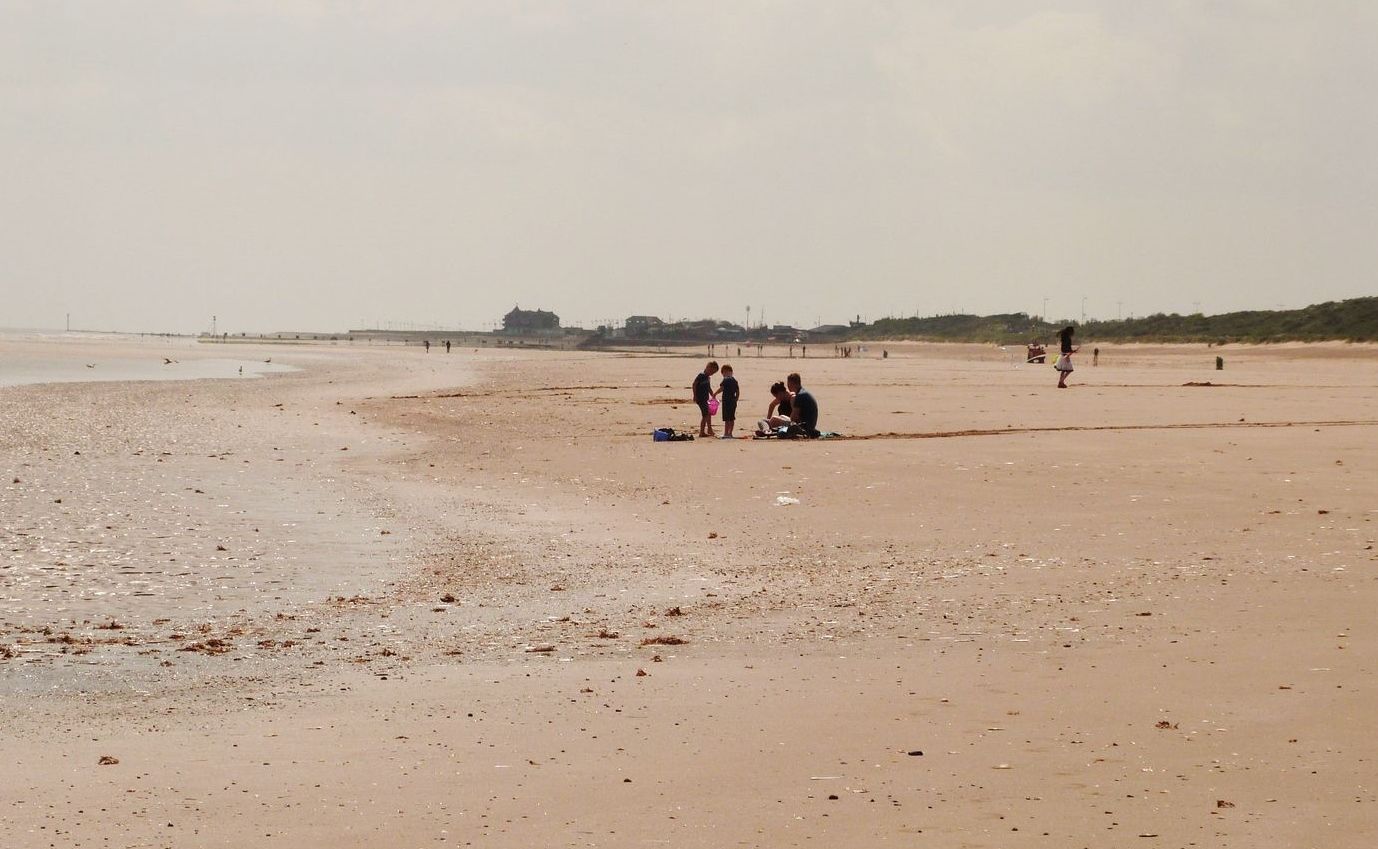 The beach at Mablethorpe, which is rebuilt every autumn with sand dredged from the seabed 10 miles offshore.