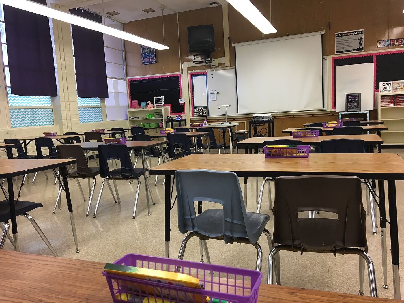 A secondary school classroom. Ofsted inspected 5,900 schools under the new framework.