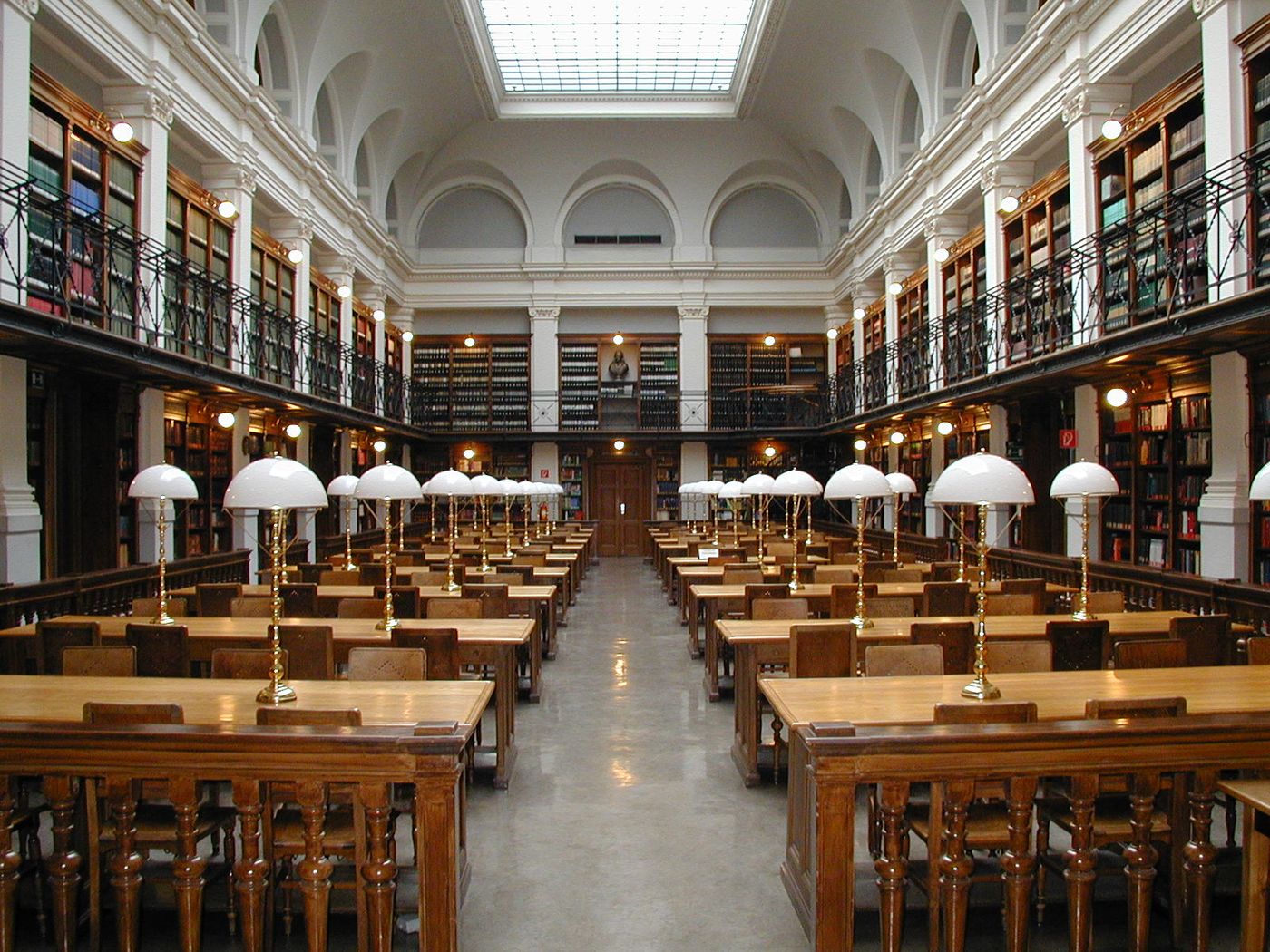 A university library. International student numbers in England fell by 21% in two years.