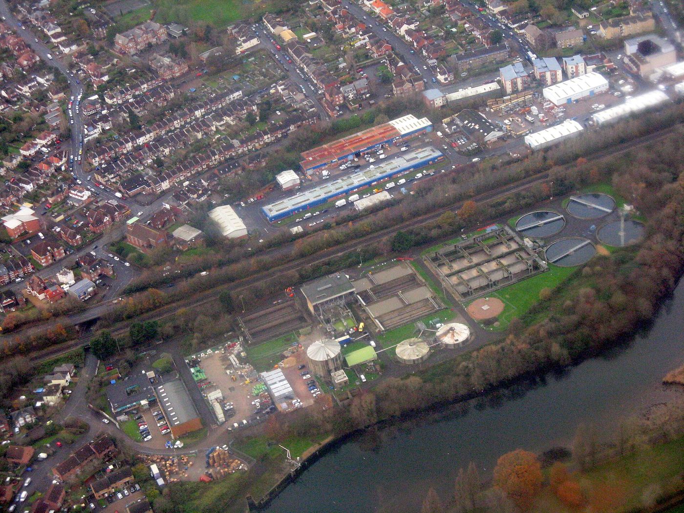 A water treatment works in the north of England.