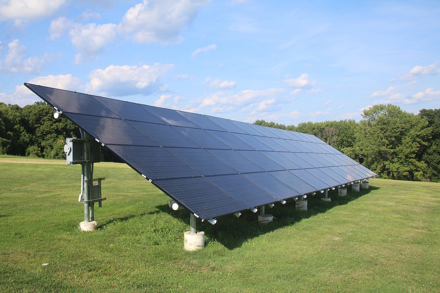 Solar panels on a rooftop in Johannesburg.