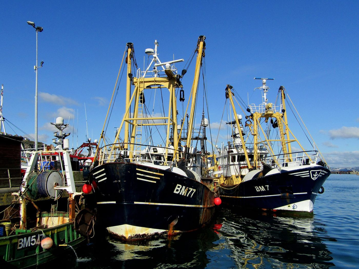 Trawlers in Brixham harbour, Devon, England’s largest fishing port by value.