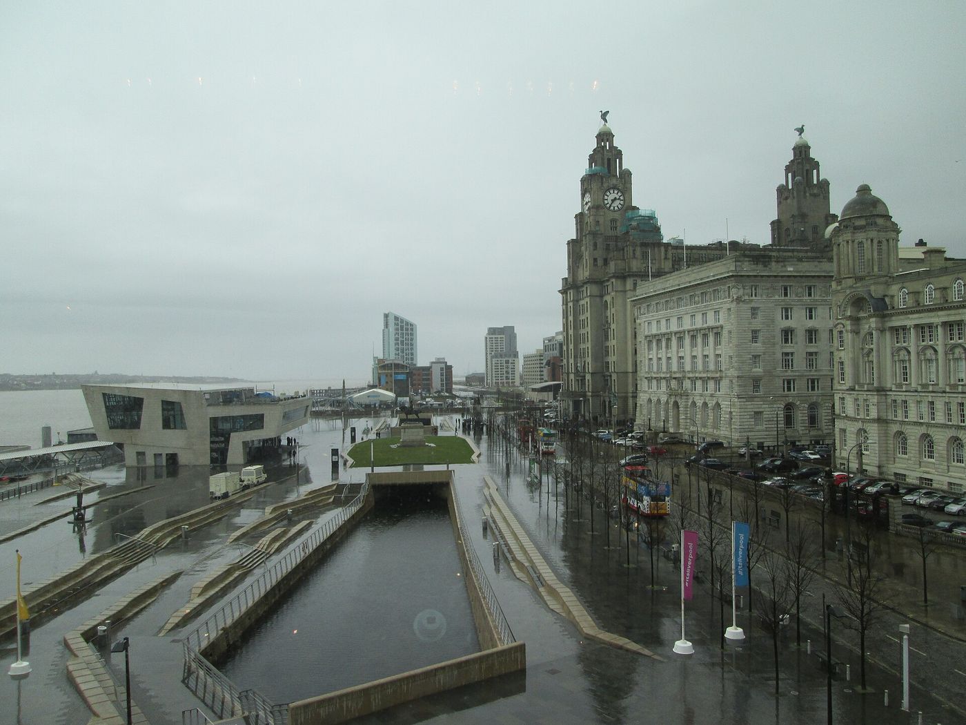 The Liverpool waterfront, home to two of the clubs in the Premier League’s north-west.