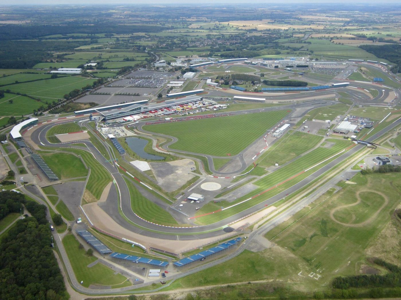 A grandstand at Silverstone, home of the British Grand Prix.
