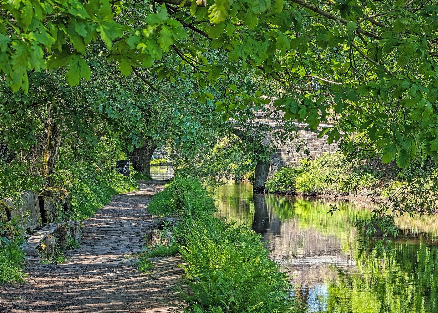 The Rochdale canal in central Manchester; Blyth painted this stretch more than 60 times between 1938 and 1976.