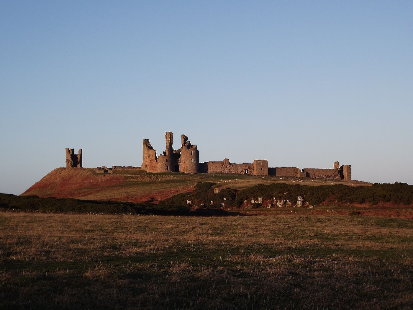Dunstanburgh Castle on the Northumberland coast.