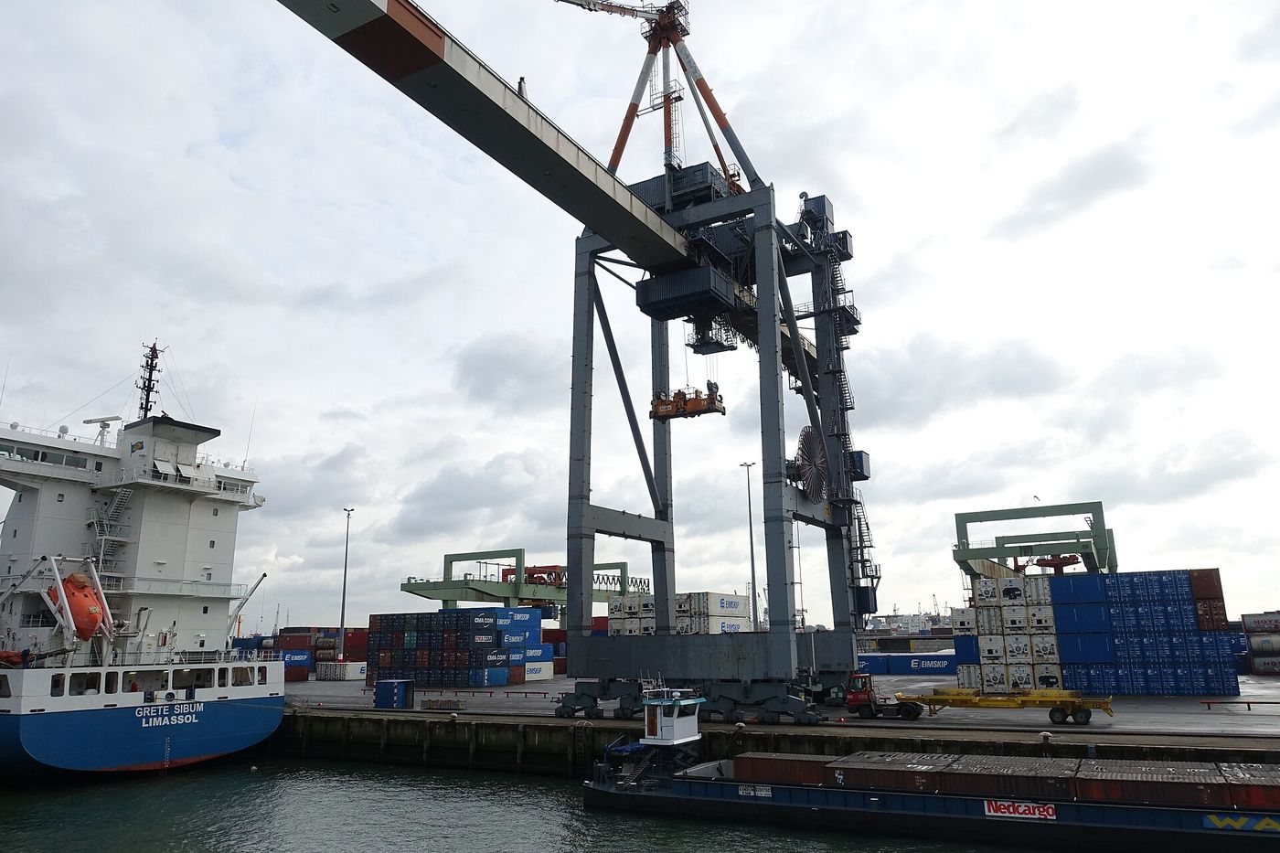 A container terminal in the Port of Rotterdam.