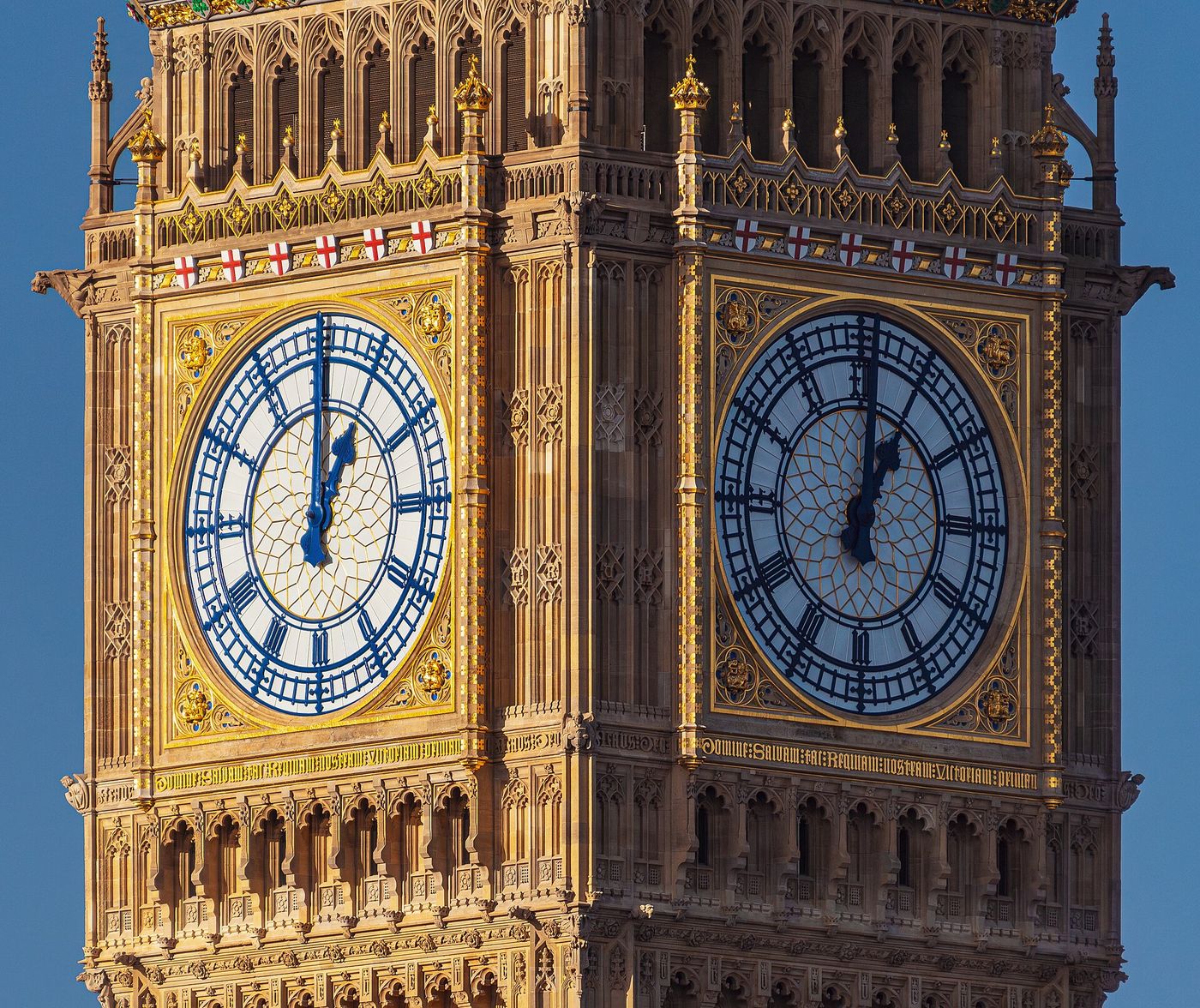The Elizabeth Tower at the Palace of Westminster.